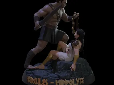 Hercules and Hippolyte 3D print model