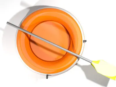 Inflatable row boat - Type 2 3D model