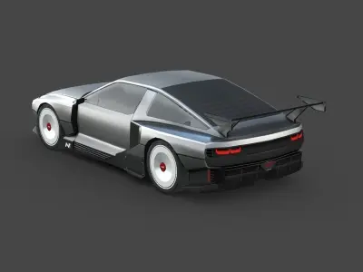 Hyundai N Vision 74 Low-poly 3D model