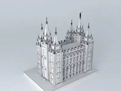 Mormon Temple Salt Lake City Free 3D model
