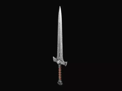 Dwarf Sword  3D Model Low-poly 3D model
