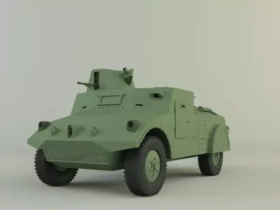 Morris 2 military Vehicle 3D model