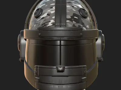 Helmet military combat soldier armor scifi  Low-poly 3D model