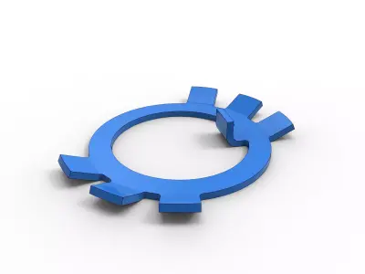 Locking tab washer 3D model