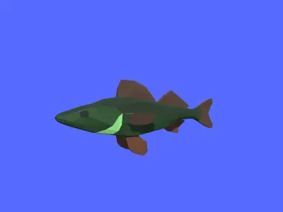 9t5 Low Poly Fresh Water Fish Low-poly 3D model