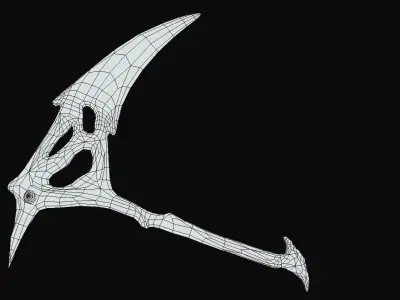 Demonic Sickle - Game Ready Low-poly 3D model
