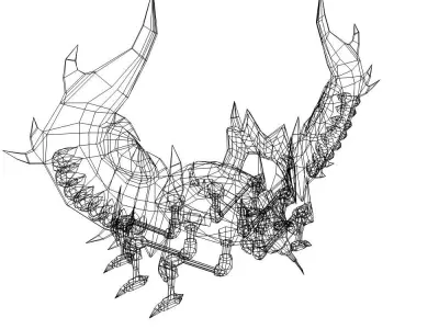 Number 3 Cicada King Low-poly 3D model