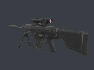 Beretta ARX-200 Low-poly 3D model