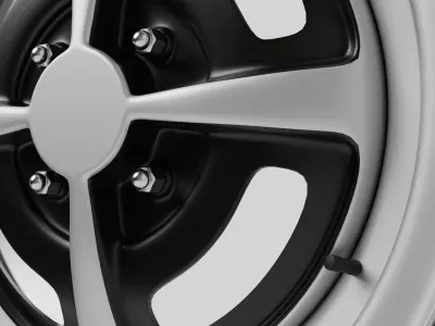 Opel Manta wheel Low-poly 3D model