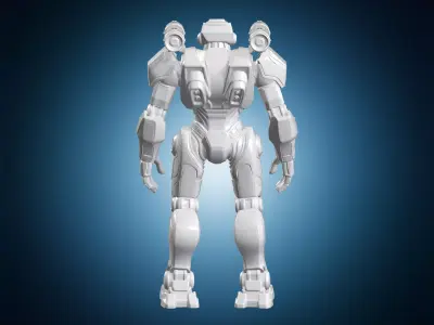 Tau Crisis Battlesuit Figurine 3D Print Model 3D print model