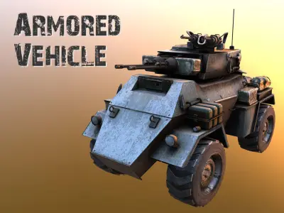Armored Vehicle Low-poly 3D model