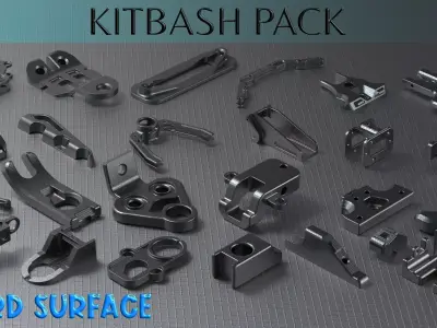 kitbash hard surface pack automatic num3 3D model