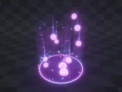 Unity VFX Falling Object Attack Effect Part5 Low-poly 3D model