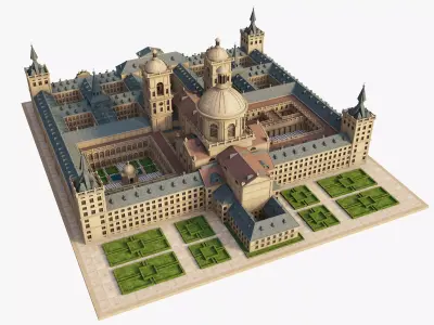 El Escorial Madrid 3D model