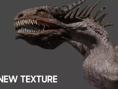 DRAGON BLENDER 2 Low-poly 3D model