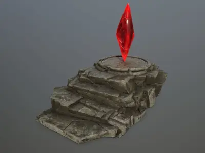 Crystal Ruin Gate Low-poly 3D model