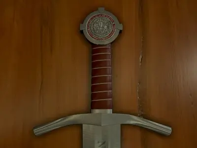 Accolade Sword of the Knights Templar Low-poly 3D model
