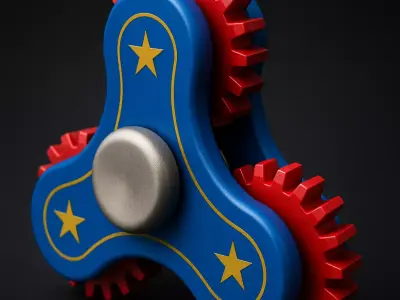 Triple Arm 3D Gear Spinner Toy Free 3D print model