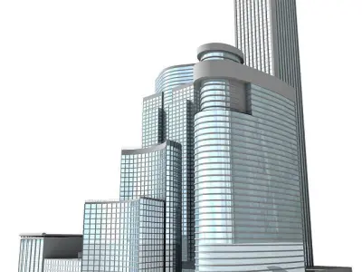 5 Cityscape Buildings 3 3D model
