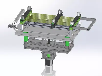 Double axle shifting load fine tuning platform 3D model