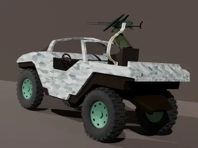 LOW POLY GAME AND CARTOON VEHICLE Low-poly 3D model
