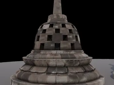 Borobudur 3D Model -Stupa Only- Low-poly 3D model