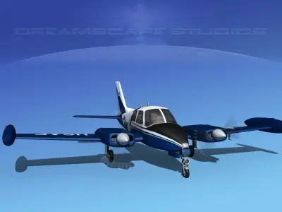 Cessna U-3B Blue Canoe V04 3D model