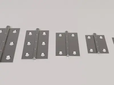 Hinge stainless steel door hinges Low-poly 3D model