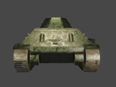 USSR T34 tank Low-poly 3D model