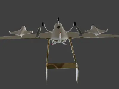 UAV Burevestnik Low-poly 3D model