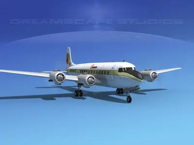 Douglas DC-6 Caribair 3D model