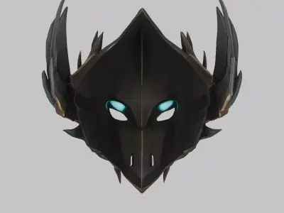 Dark Sentinel Mask Low-poly 3D model