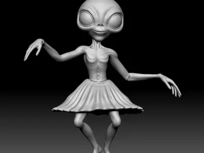 Alien Statue - 0250 3D print model