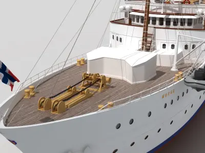 Norge is the Royal Yacht Low-poly 3D model