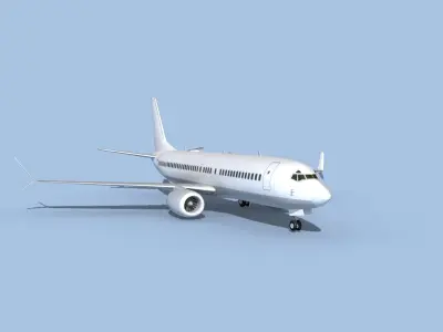 Boeing 737-800 Max Unmarked 2 3D model