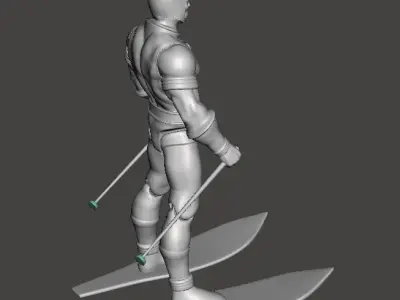 STL File 3D Super Powers Black Racer 3D print model 3D print model