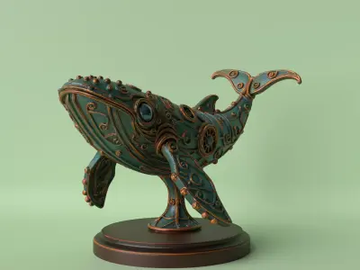Steampunk Whale 3D print model