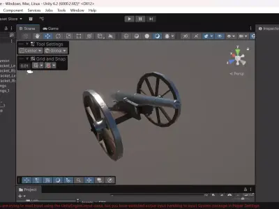 1860 12 Pounder Civil War Cannon Low-poly 3D model