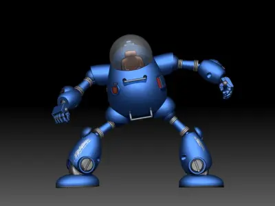 Red Ribbon Army Robot model kit articulate 3D print model