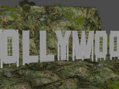 Hollywood Sign Hills 3D model