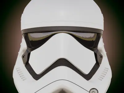 Star Wars First Order Stormtrooper Helmet 3D model