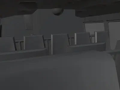 Bell 412 3d model and cockpit with textures 3D model