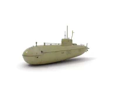Orio Military Submarine model pack Low-poly 3D model