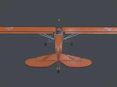 Fieseler Fi 156 Storch Low-poly 3D model