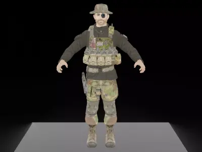 Captain Price COD4 MW Low-poly 3D model