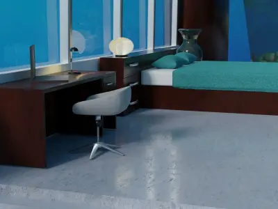 Underwater Hotel Room Free 3D model