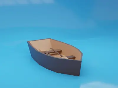 Low-Poly Boat Pack Low-poly 3D model