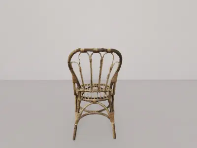 Rattan chair Free 3D model buy