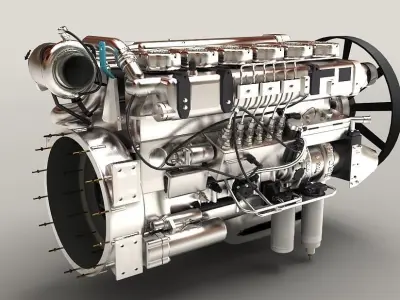 Car engine motor machine machinery apparatus 3D model