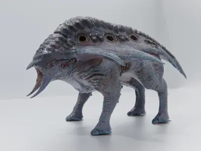 Behemoth Alien Creature Low-poly 3D model